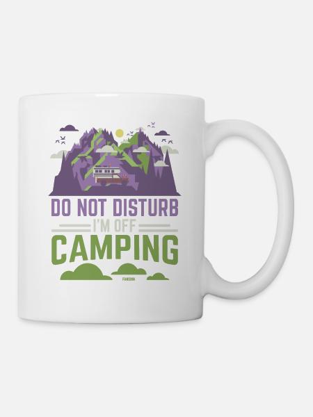 Camping Campingplatz Urlaub Zelt Geschenk - Tasse - Weiß