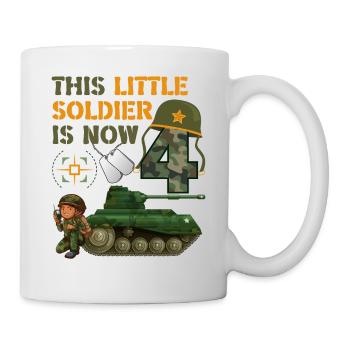 This little soldier is now 4 Army Tank 4. - Mug - white - Right