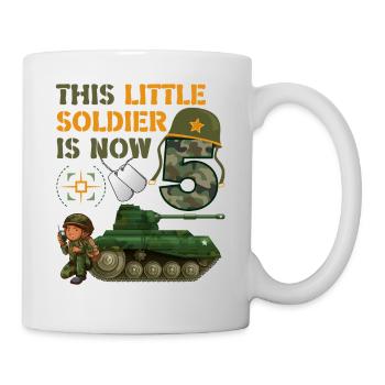 This little soldier is now 5 Army Tank 5. - Mug - white - Right