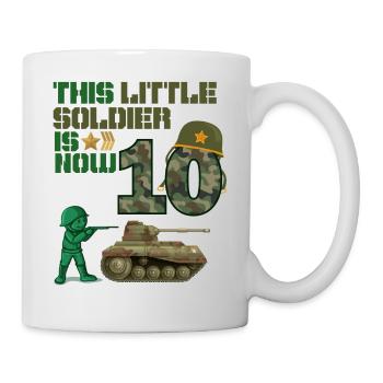 Ce petit soldat est maintenant 10 Char de l’Armée 10. - Mug blanc - blanc - Droite