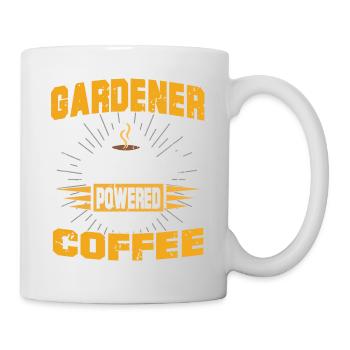 Jardinier Powered By Coffee Vintage T-Shirt Cadeau - Mug blanc - blanc - Droite