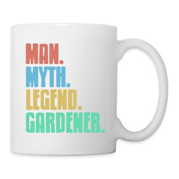 Un. Mythe. Pose. Jardinier. Jardinage rétro - Mug blanc - blanc - Droite