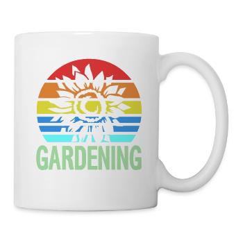 Retro Vintage Awesome Flower Gardening Designs - Tasse - Weiß - Rechts