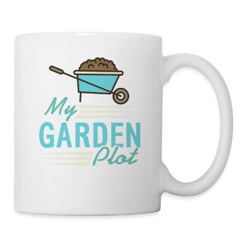 Ma parcelle de jardin est mon endroit heureux drôle jardinier - Mug blanc - blanc - Droite