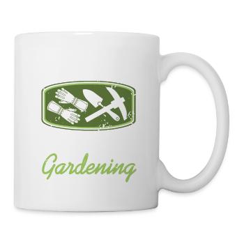 Retired Just Gonna Do Gardening Vintage T-Shirt - Tasse - Weiß - Rechts