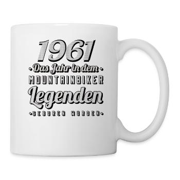 MTB-Mountainbiker 1961 Jahrgang Geburtstag MTB - Tasse - Weiß - Rechts