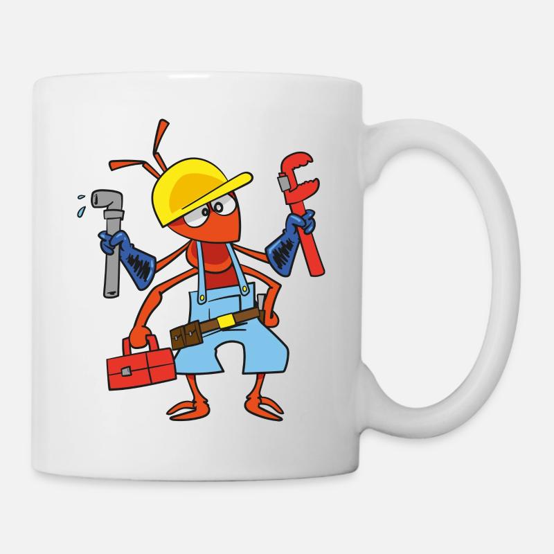 Sanitär Ameise - Tasse - Weiß