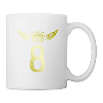 8 Couronne numérique - Mug blanc - blanc - Droite