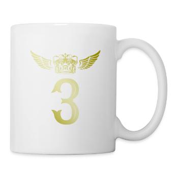 3 Couronne de numéros - Mug blanc - blanc - Droite
