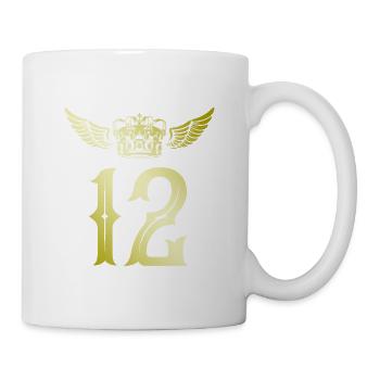 12 Zahl Krone - Tasse - Weiß - Rechts