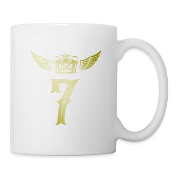 7 Couronne de numéros - Mug blanc - blanc - Droite