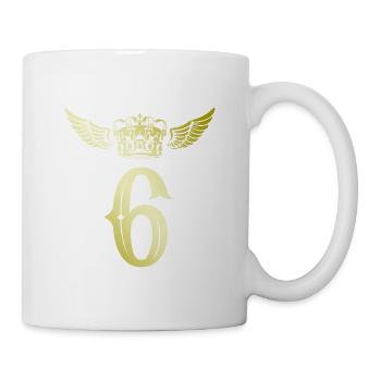 6 Couronne numérique - Mug blanc - blanc - Droite