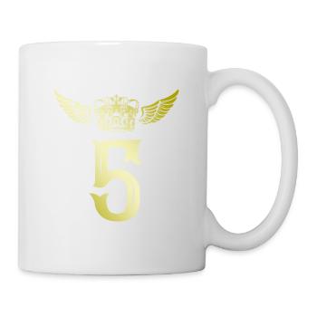 5 Number crown - Mug - white - Right