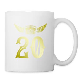Couronne de 20 chiffres - Mug blanc - blanc - Droite