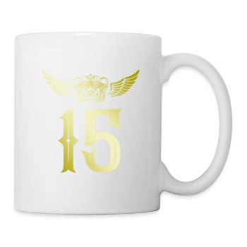 15 Couronne numérique - Mug blanc - blanc - Droite