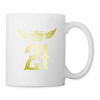 21 Couronne numérique - Mug blanc - blanc - Droite