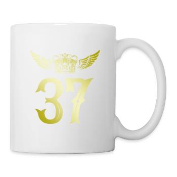 37 Couronne numérique - Mug blanc - blanc - Droite