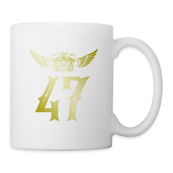 47 Couronne numérique - Mug blanc - blanc - Droite