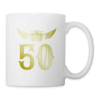 Couronne de 50 numéros - Mug blanc - blanc - Droite