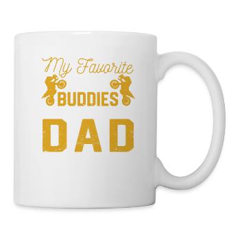Dirt Bike Fête des Pères Mon copain de conduite préféré Appel - Mug blanc - blanc - Droite
