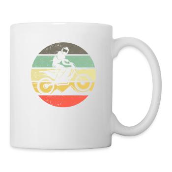 Dirt Bike Motocross Retro Vintage Dirtbike Rider - Mug blanc - blanc - Droite