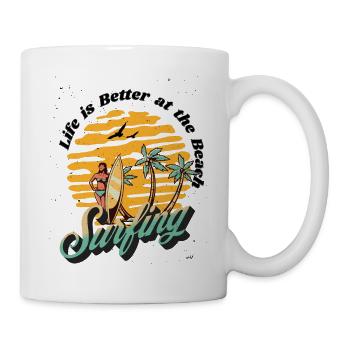 Sommer Sonne Urlaub Strand Summer Beach Holidays - Tasse - Weiß - Rechts