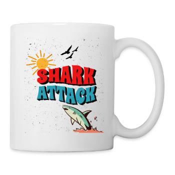Summer Sun Holiday Beach Summer Beach Shark - Mug - white - Right