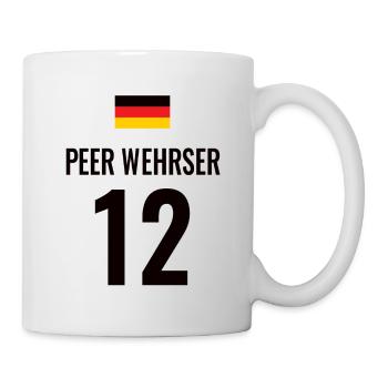 Fußball Sauf Trikot Deutschland Mallorca Gruppen - Tasse - Weiß - Rechts