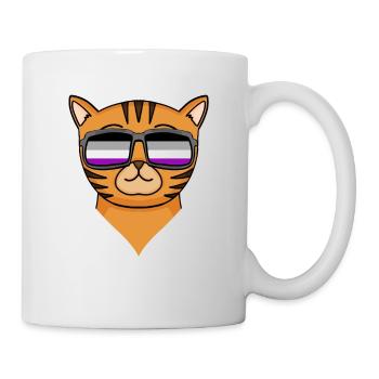 Asexuell Lgbt Bengalkatze Katze Asexualität - Tasse - Weiß - Rechts
