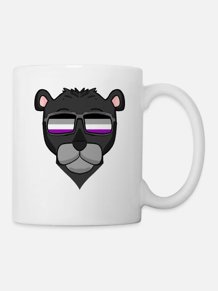 Asexuel Lgbt Panthère Noire Asexualité - Mug blanc - blanc
