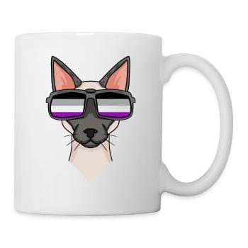 Asexuell Lgbt Siamkatze Katze Asexualität - Tasse - Weiß - Rechts