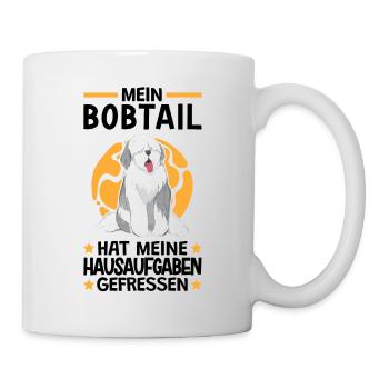 Bobtail hat meine Hausaufgaben gefressen - Tasse - Weiß - Rechts