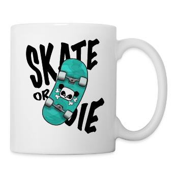 Skateboard Skate ou le Panda Sticker Shirt Kids - Mug blanc - blanc - Droite