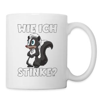 Stinktier Lustige Stinktiere Zootier Geschenk für - Tasse - Weiß - Rechts