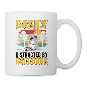 Facilement distrait par Raccoons Raccoons Raccoons Raccoon - Mug blanc - blanc - Droite