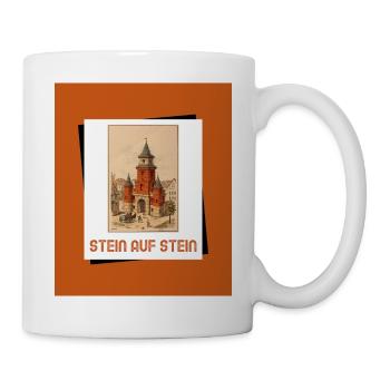 Stein auf Stein - alte Bausteine - Stadttor - Tasse - Weiß - Rechts