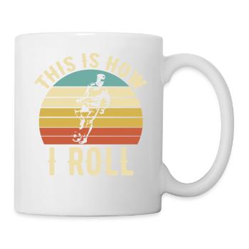 Fußballrolle - Tasse - Weiß - Rechts