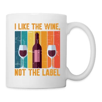 J’aime le vin, pas l’étiquette 15 - Mug blanc - blanc - Droite