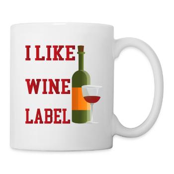 J’aime le vin, pas l’étiquette 17 - Mug blanc - blanc - Droite