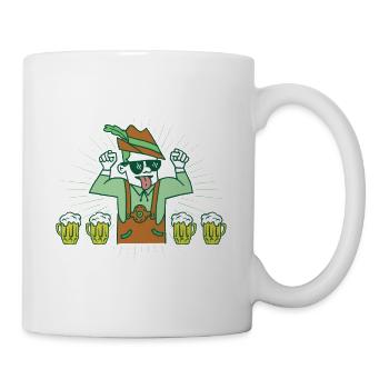 Lederhosn Ersatz Lederhose - Tasse - Weiß - Rechts