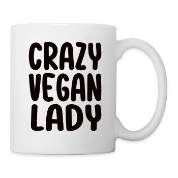 Crazy Vegan Lady - Mug blanc - blanc - Droite