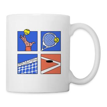 Cool Tennis Designs Tennis Game Cartoon Tournament - Mug - white - Right