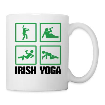 Relax Yoga Temps Mandala Méditez Drunk Irish Yoga - Mug blanc - blanc - Droite