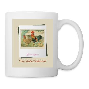 Das liebe Federvieh - Brown Leghorns - Tasse - Weiß - Rechts