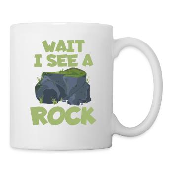 Attendez, je vois un artefact d’archéologue rupestre - Mug blanc - blanc - Droite
