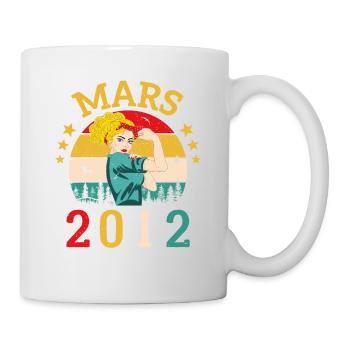 Mars 2012 Anniversaire Idée Cadeau Vintage 2012 - Mug blanc - blanc - Droite
