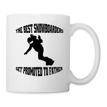 Snowboard Vater Wintersport Snowboardfahrer Papa - Tasse - Weiß - Rechts