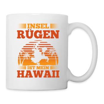 Insel Rügen Ist Mein Hawaii Urlaub Auf Rügen - Tasse - Weiß - Rechts