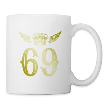 69 Couronne numérique - Mug blanc - blanc - Droite