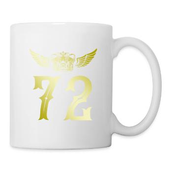 72 Zahl Krone - Tasse - Weiß - Rechts